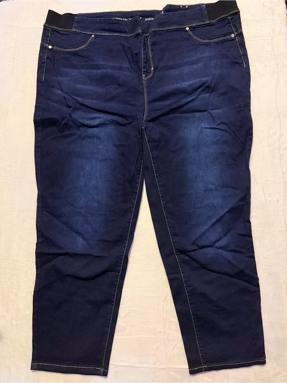 Dark Blue Women's Stretch Ankle Jeans 26